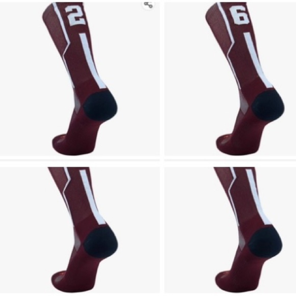 Maroon Sports socks
